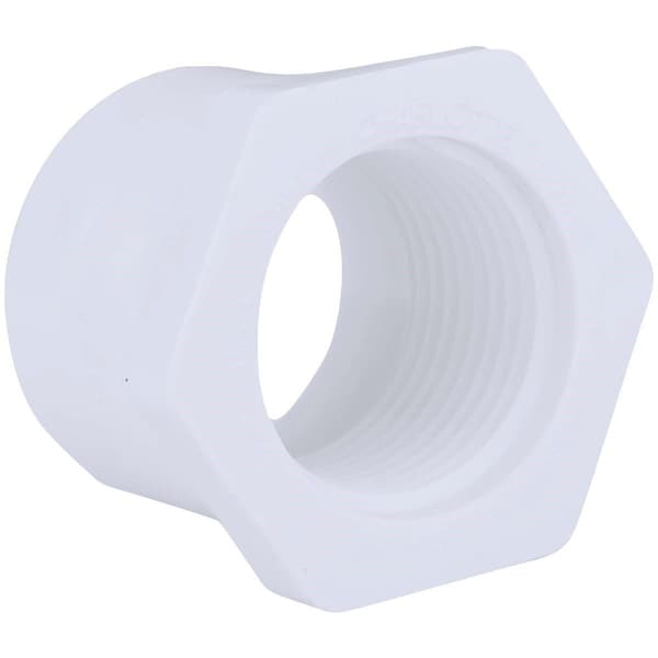 Charlotte Pipe And Foundry 1 In. SPG x 3/4 In. FPT Schedule 40 PVC Bushing PVC 02108 0800HA - main